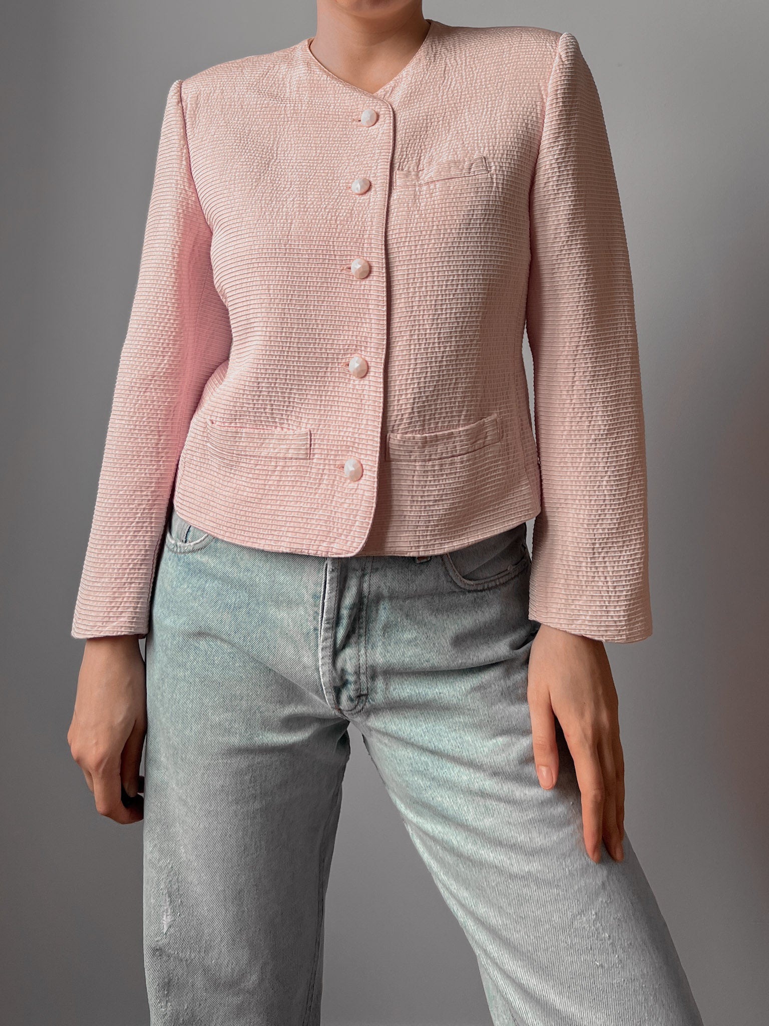 Tailored pink jacket