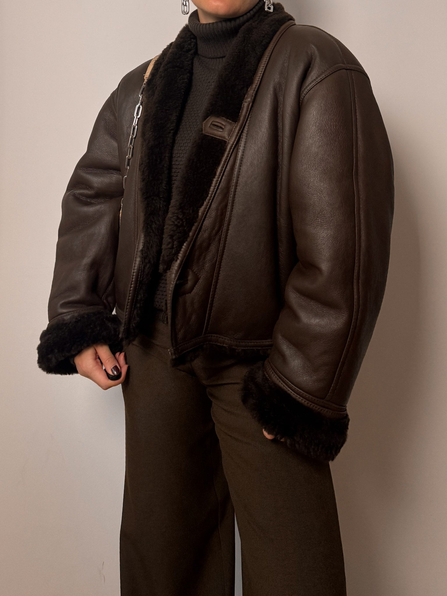 Original shearling chocolate jacket