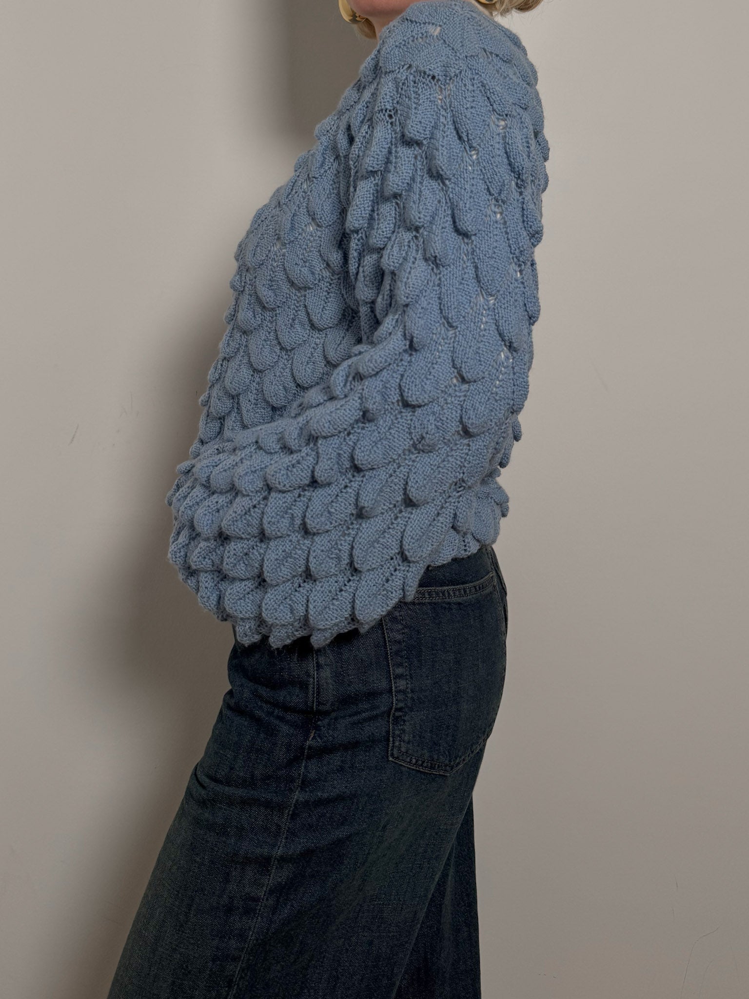 Pure wool sky cardigan