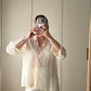Pure silk ivory shirt
