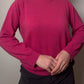 Pure new wool cyclamen turtleneck pull