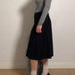 Pure virgin wool black pleated skirt