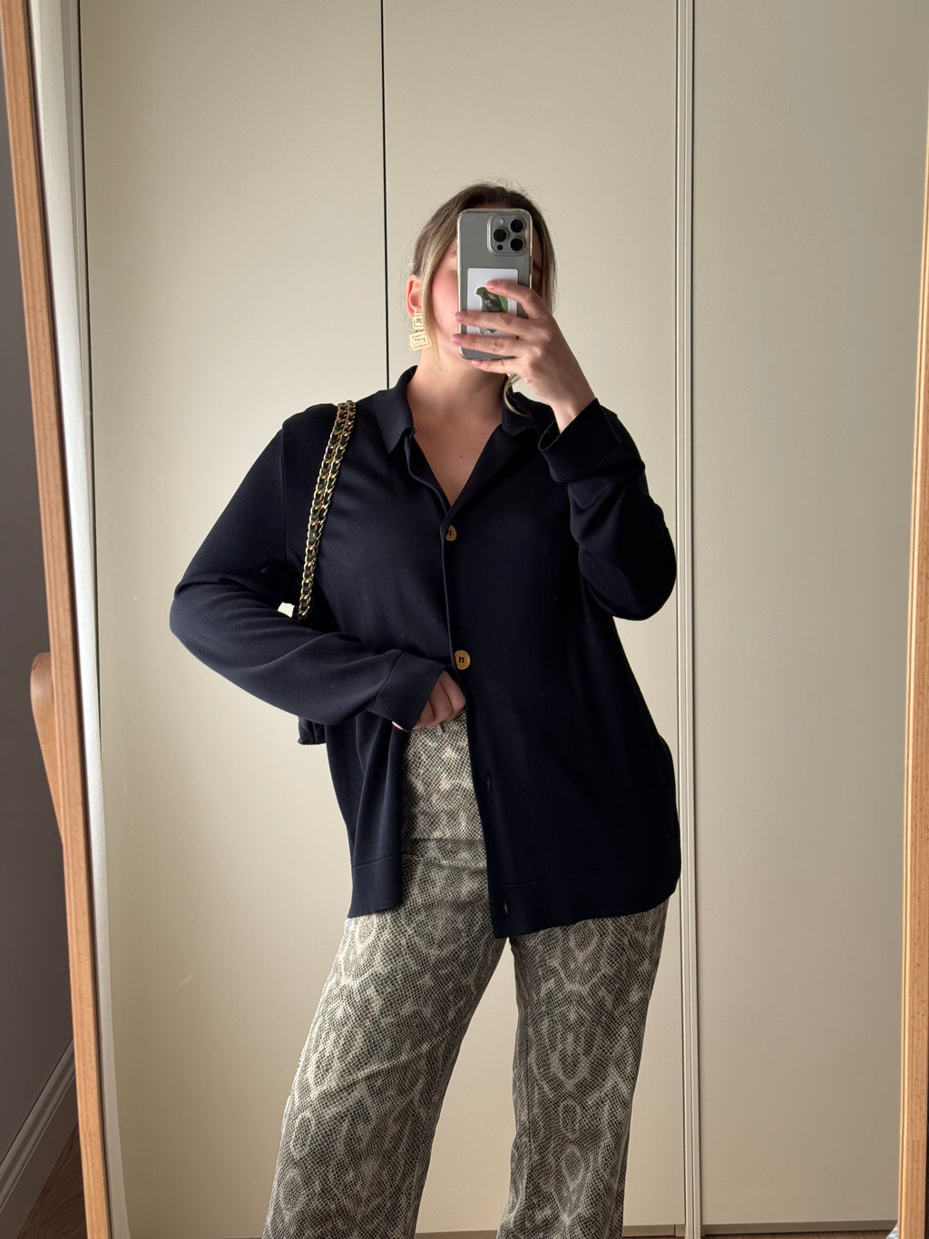 Pure viscose blue cardigan