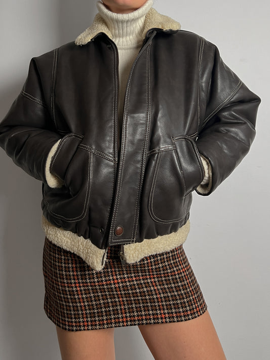 Aviator bomber jacket