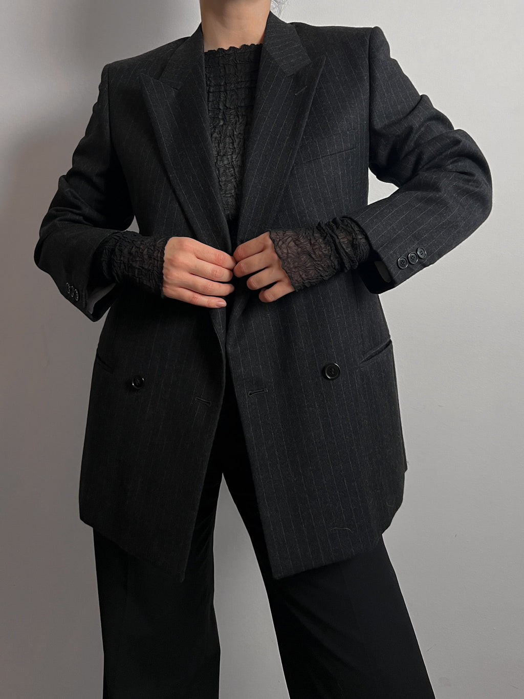 Marzotto pure virgin wool grey blazer