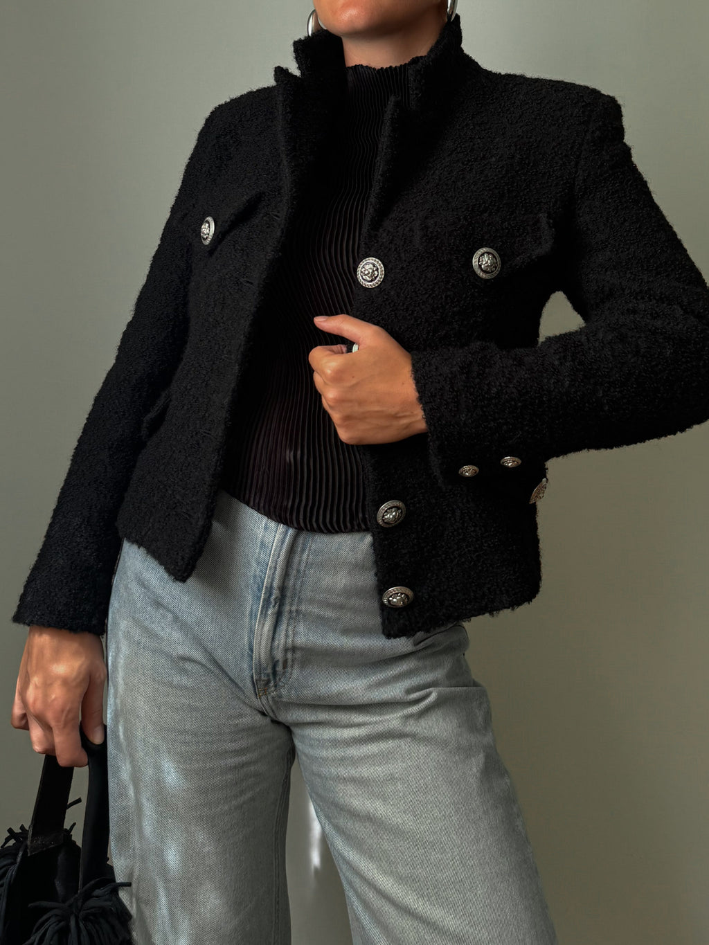 Bouclé black jacket