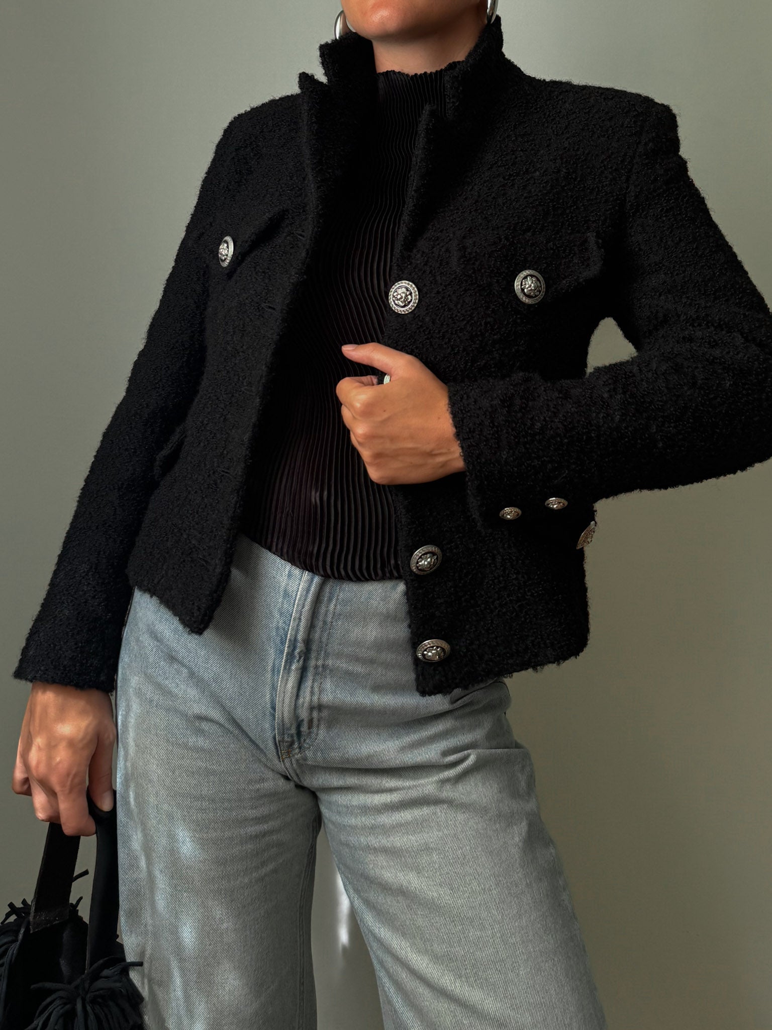 Bouclé black jacket