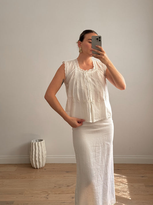 Pure cotton romantic top