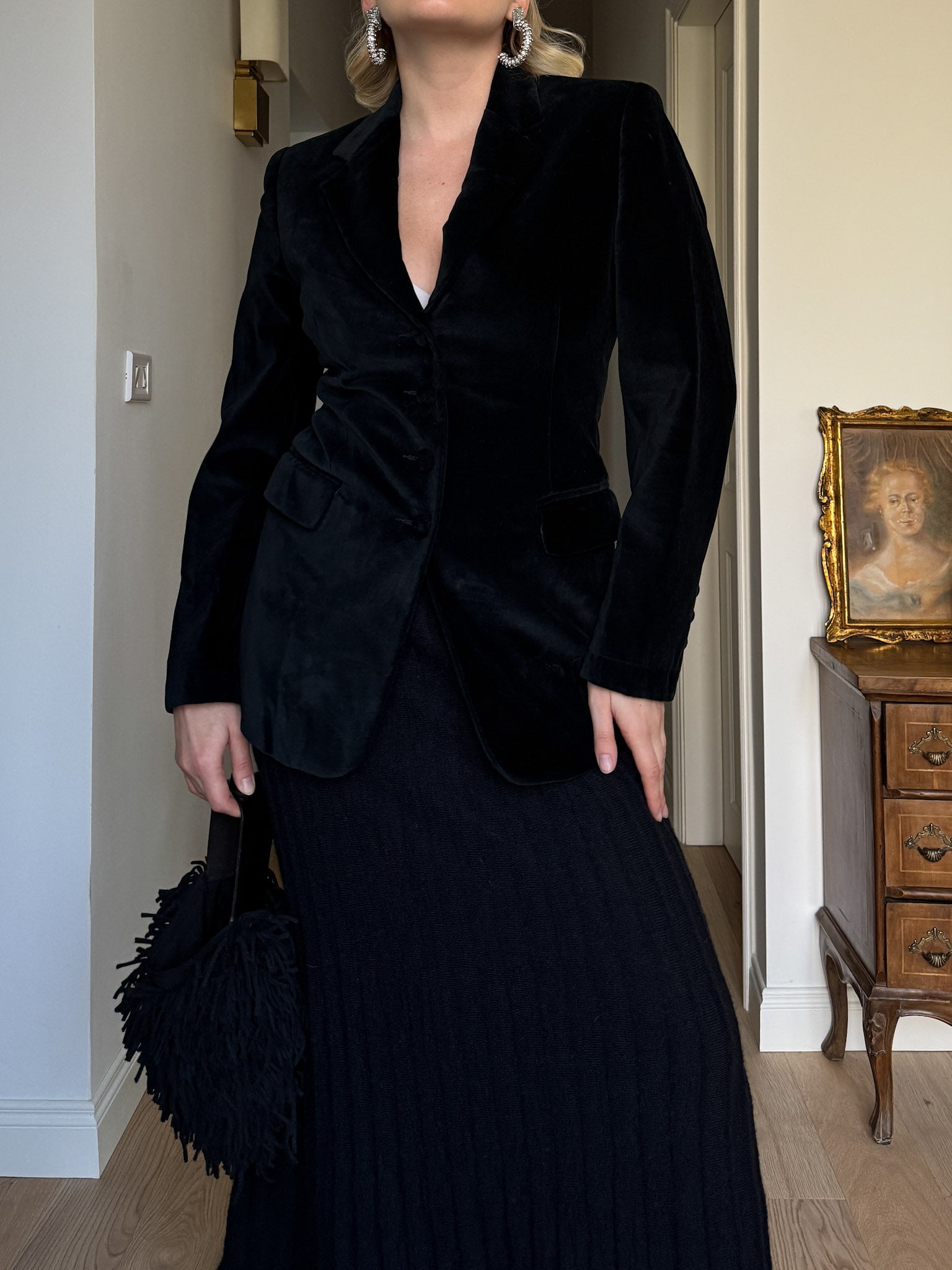 Velvet black blazer