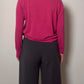 Pure new wool cyclamen turtleneck pull