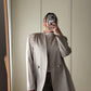 Cotton and viscose sand blazer