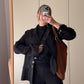 Pure linen black jacket