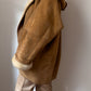 Real shearling caramel coat