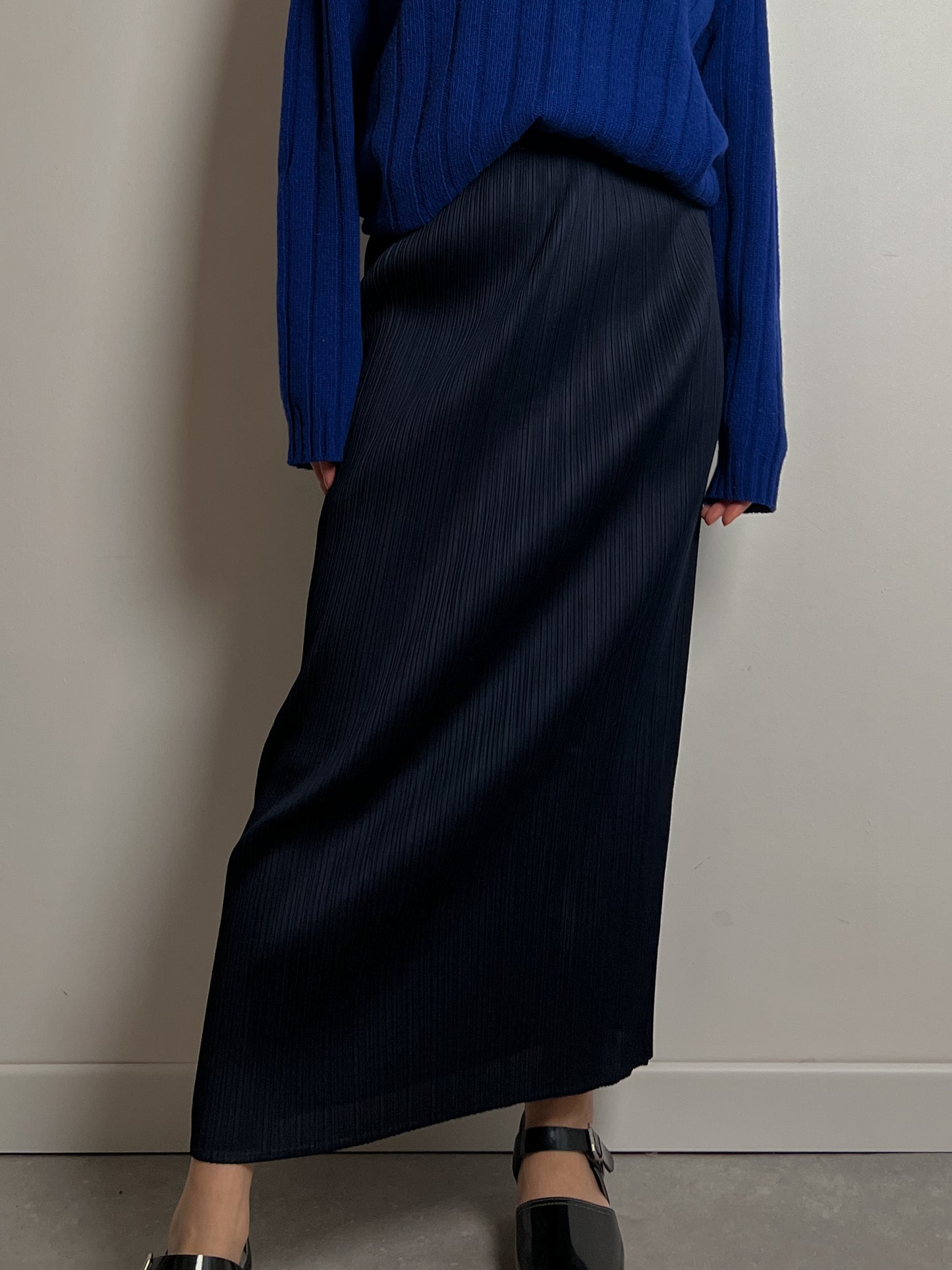 Issey Miyake Pleats Please blue skirt