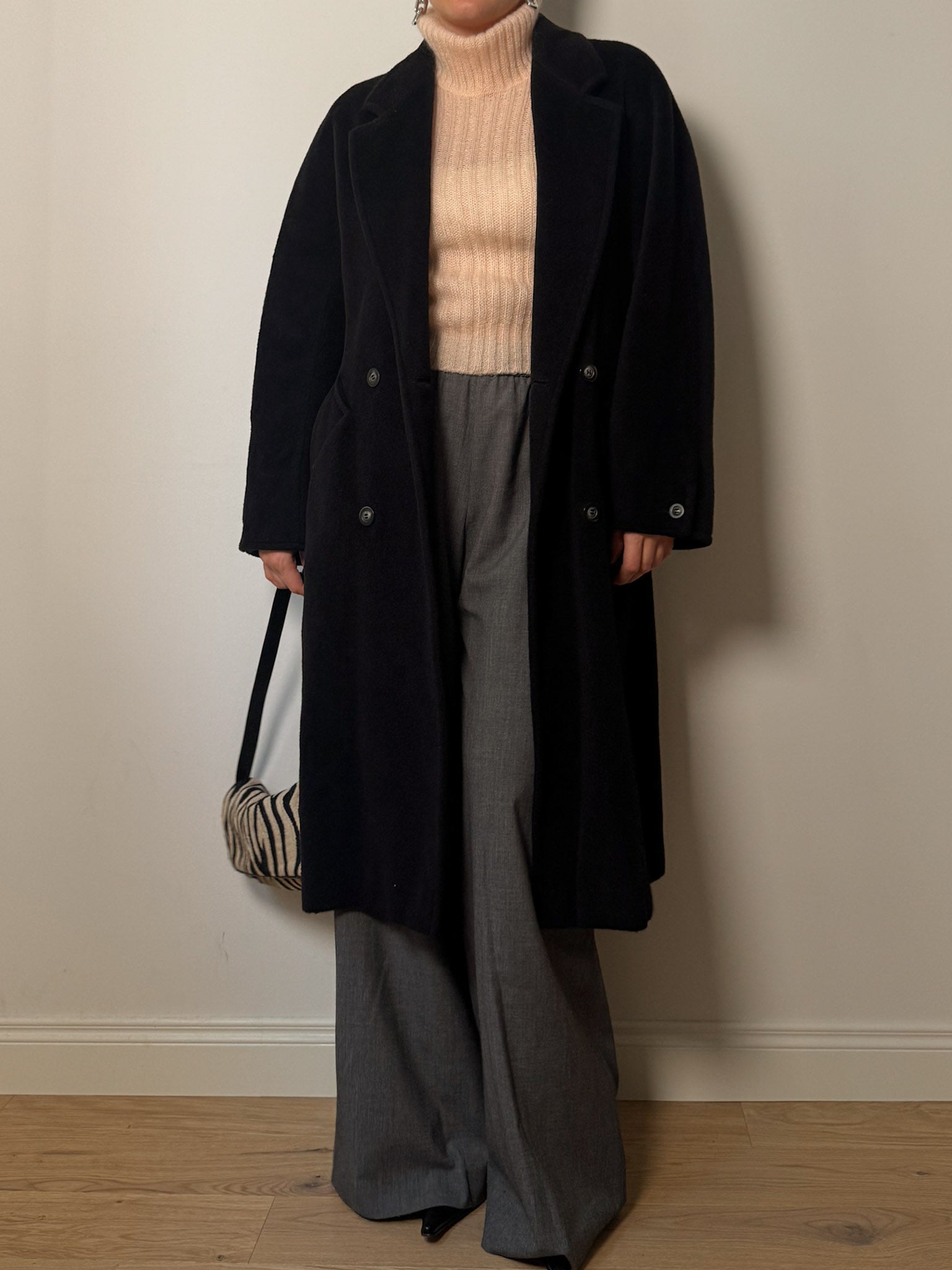 Max Mara 101801 black coat