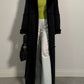 Made in Italy fake fur black long coat