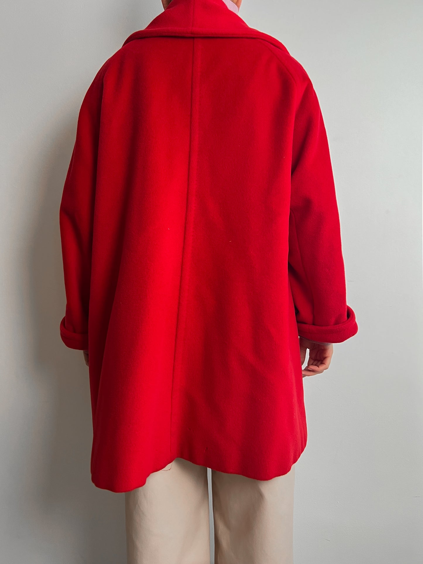 Max Mara pure virgin wool red coat