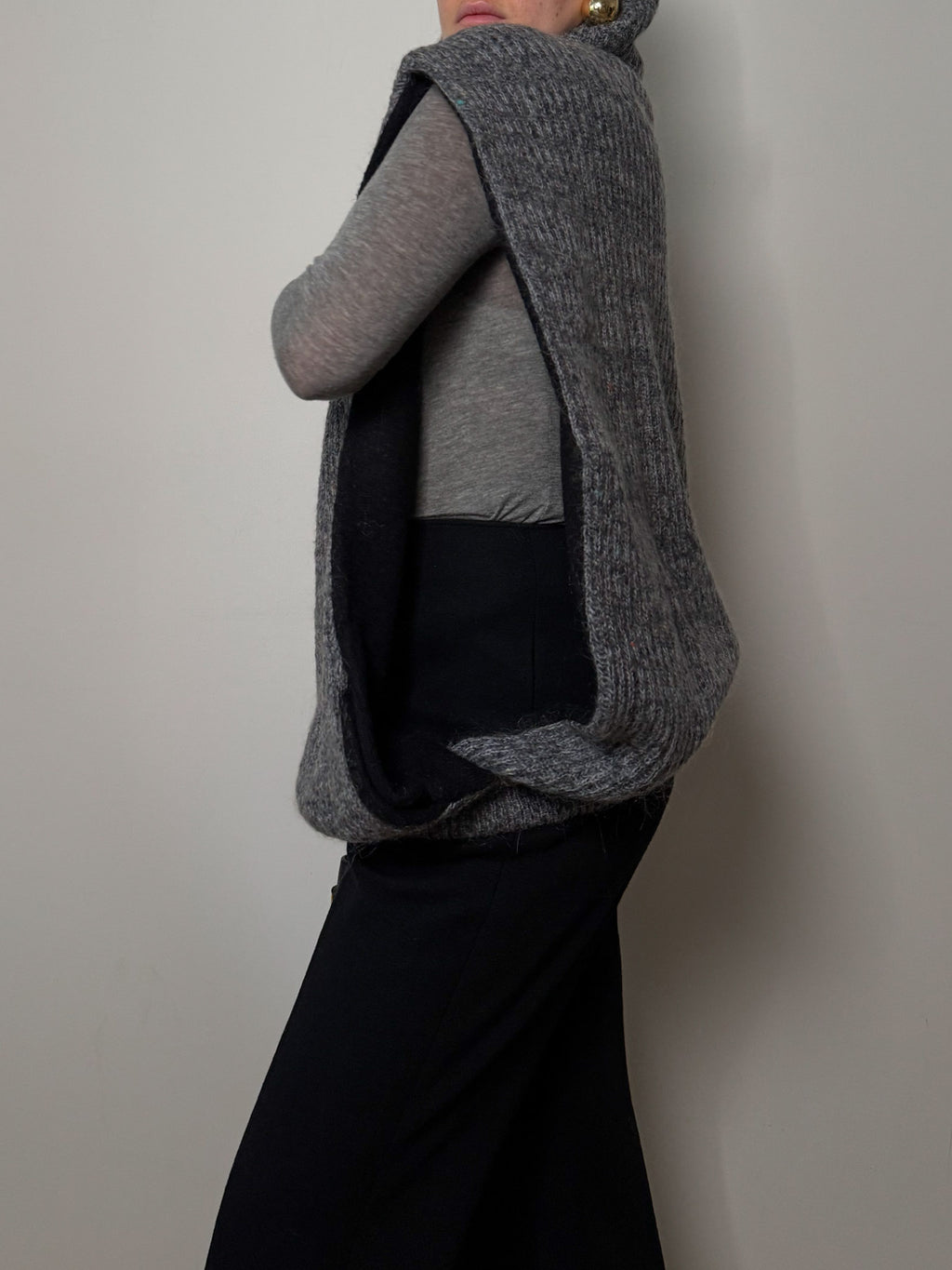 Pure wool grey vest