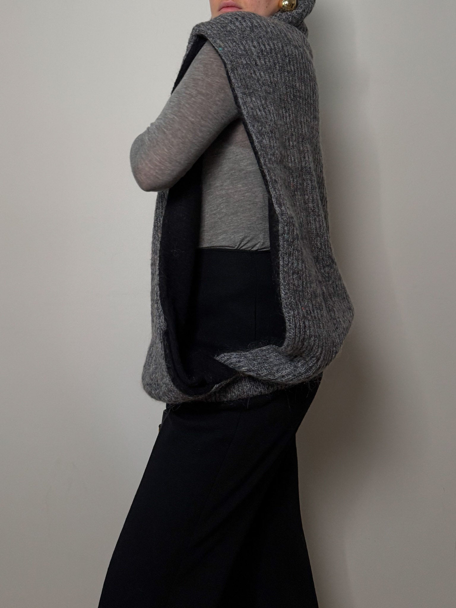 Pure wool grey vest