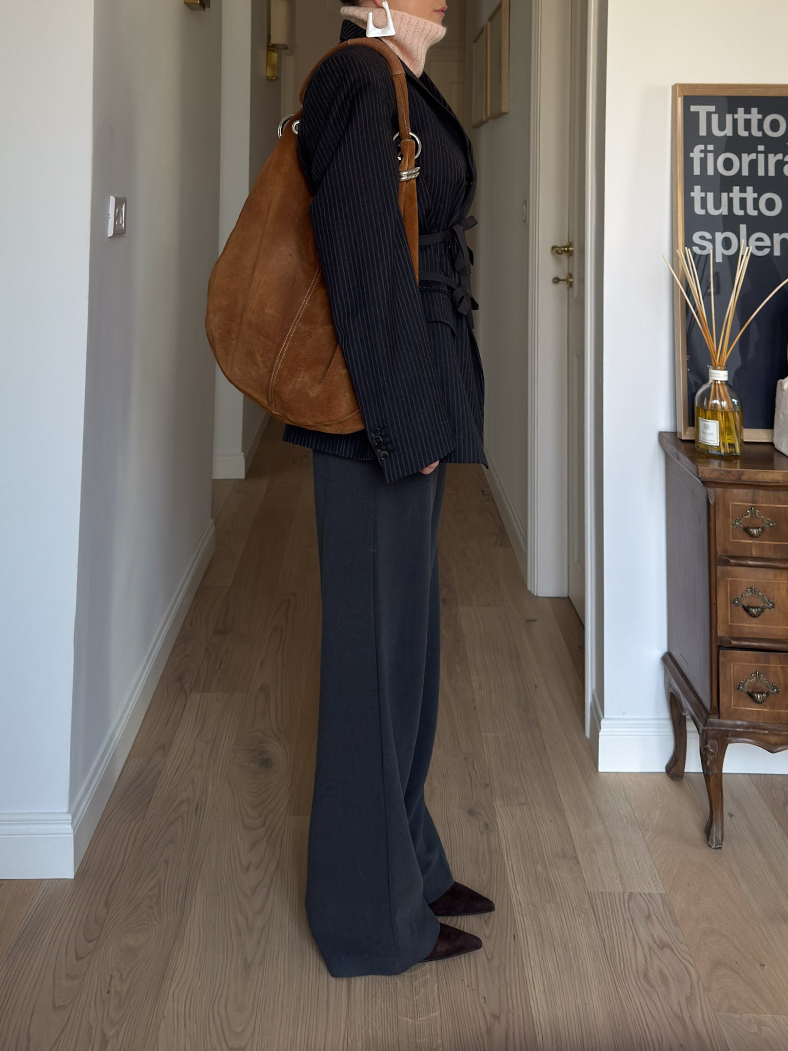 Brando pinstriped anthracite wool (M&s)