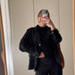 Pure linen black jacket
