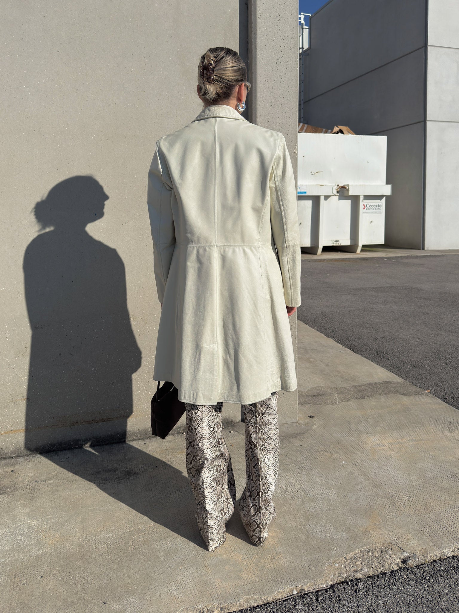 Genuin leather ivory jacket