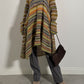 Wool and mohair striped maxi dress