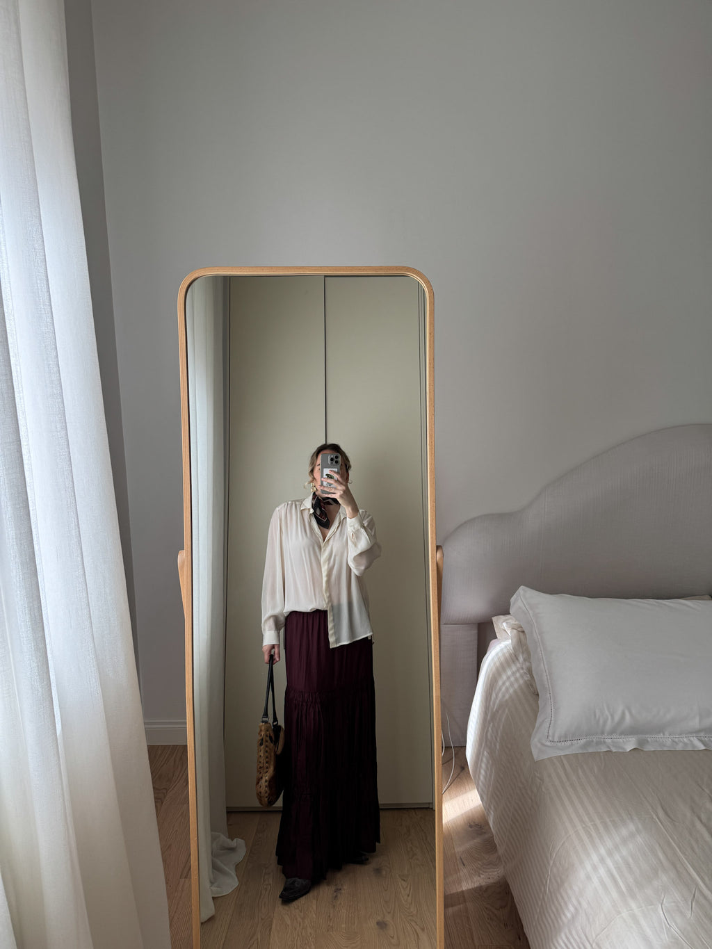 Viscose ivory shirt