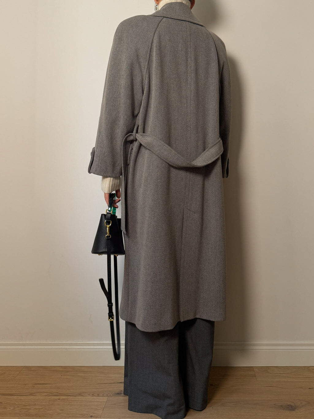 Pure wool twill coat