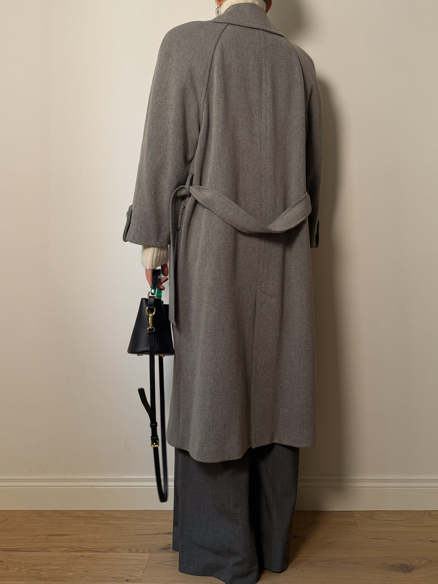 Pure wool twill coat