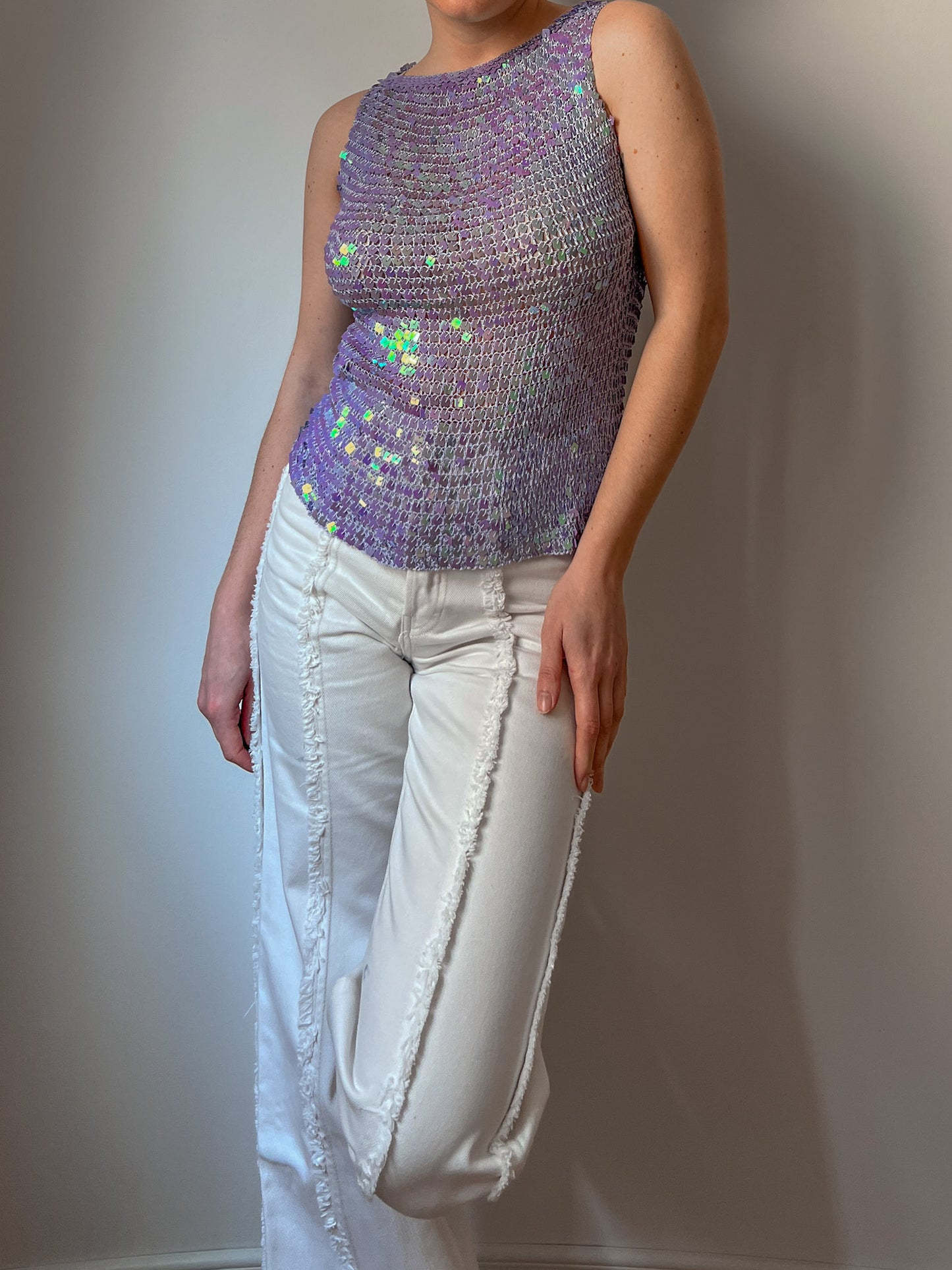 Sequins lilac top