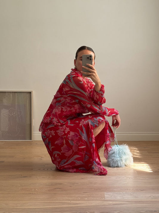 Pure silk floral co-ord