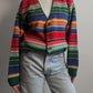 Pure wool striped cardigan