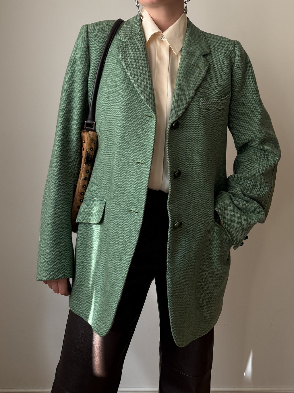 Pure wool green blazer