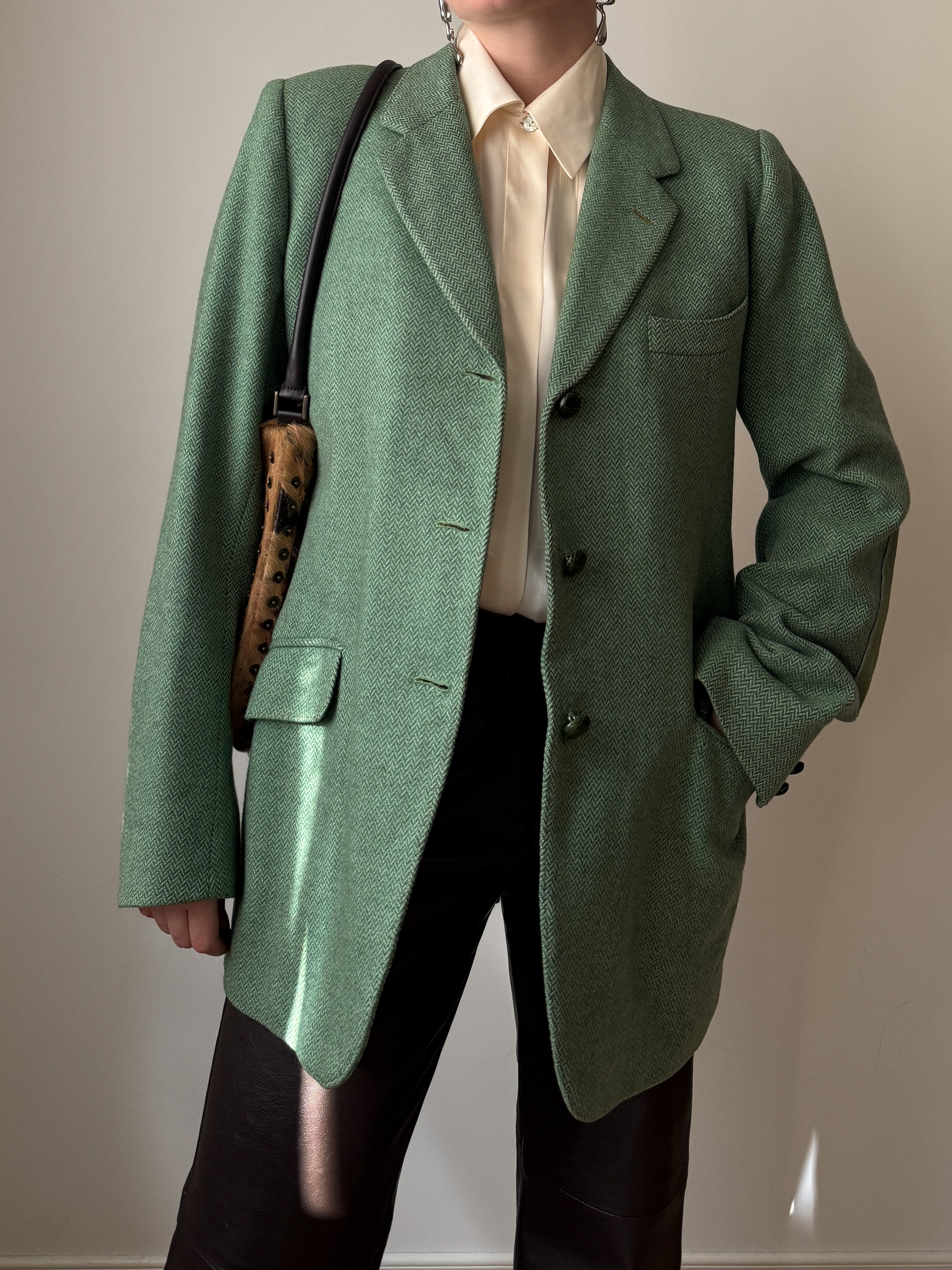 Pure wool green blazer