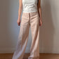 Pure linen pink pants