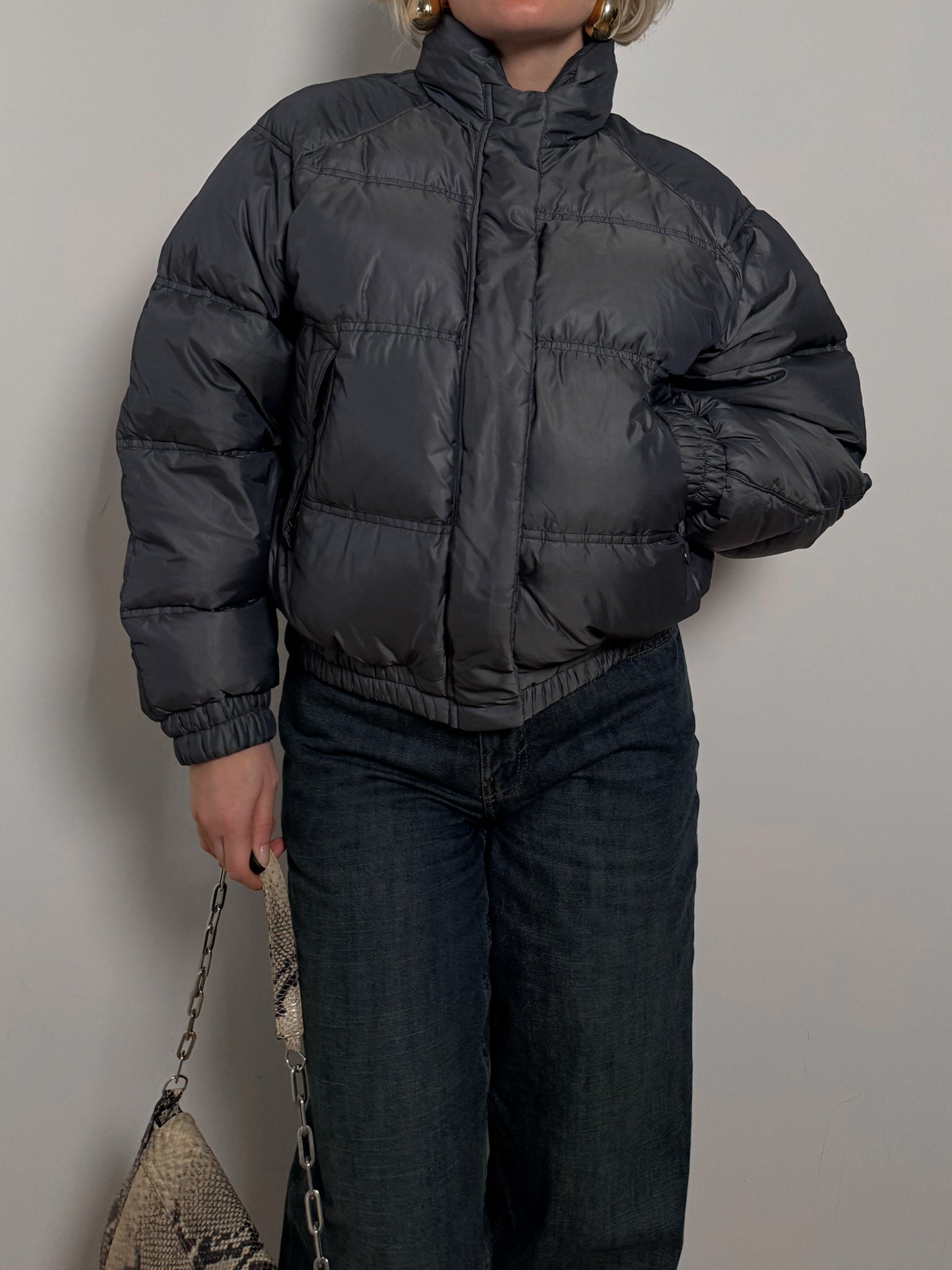 Real down grey puffer