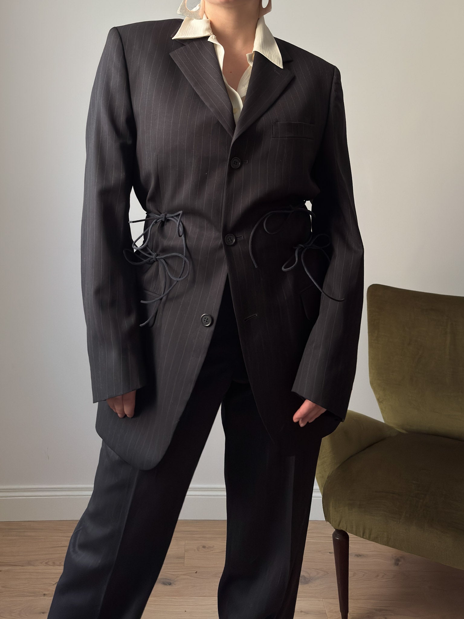 Brando pinstriped grey suit