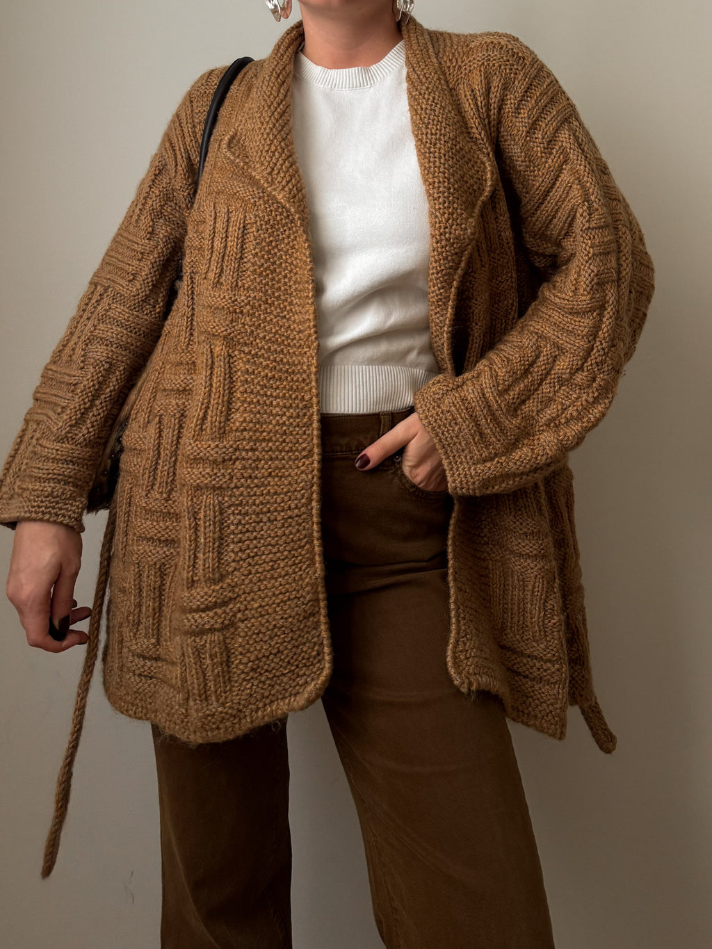 Pure wool embroidered cardigan