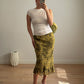 Pure viscose green skirt