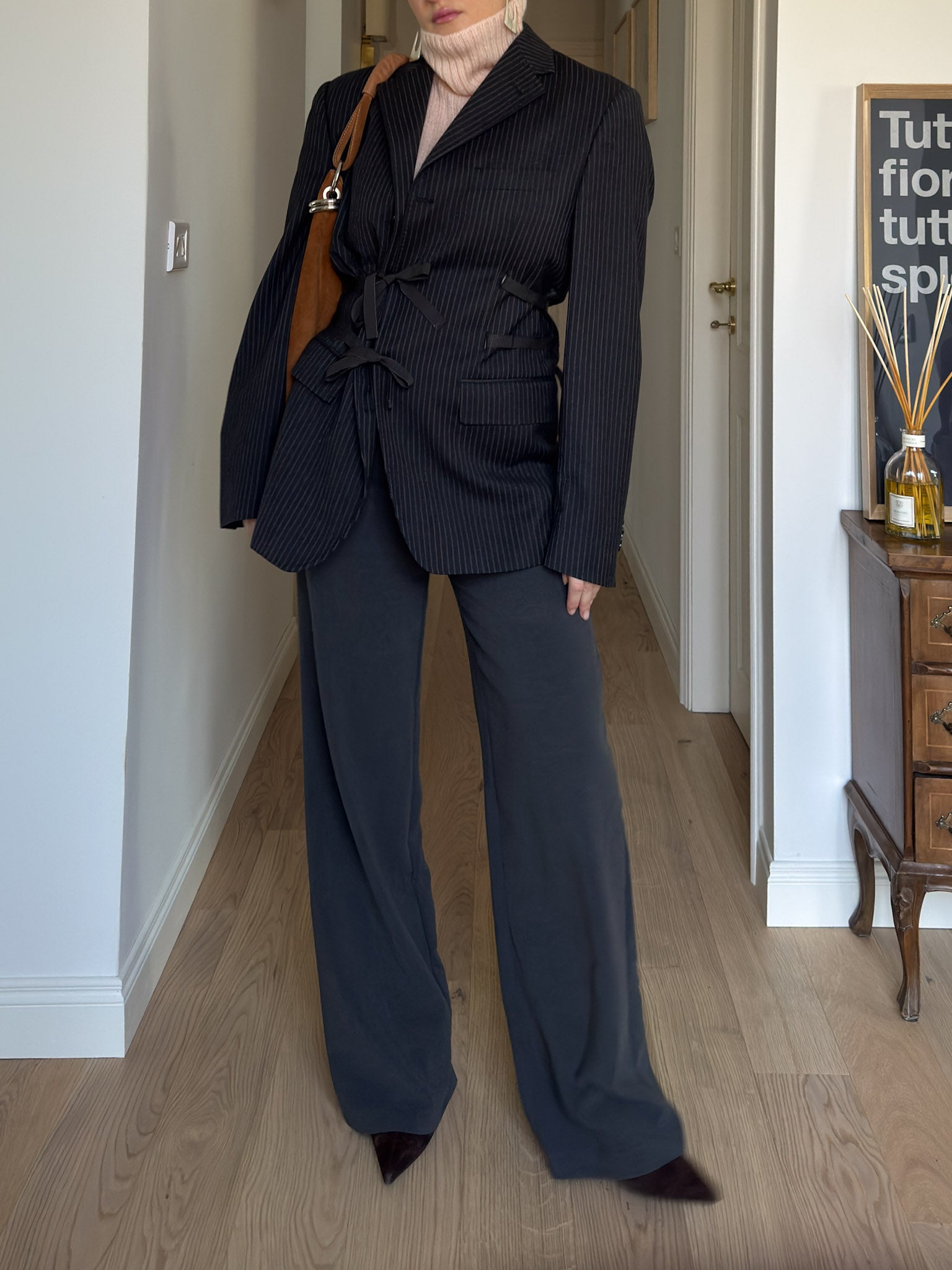 Brando pinstriped anthracite wool (M&s)