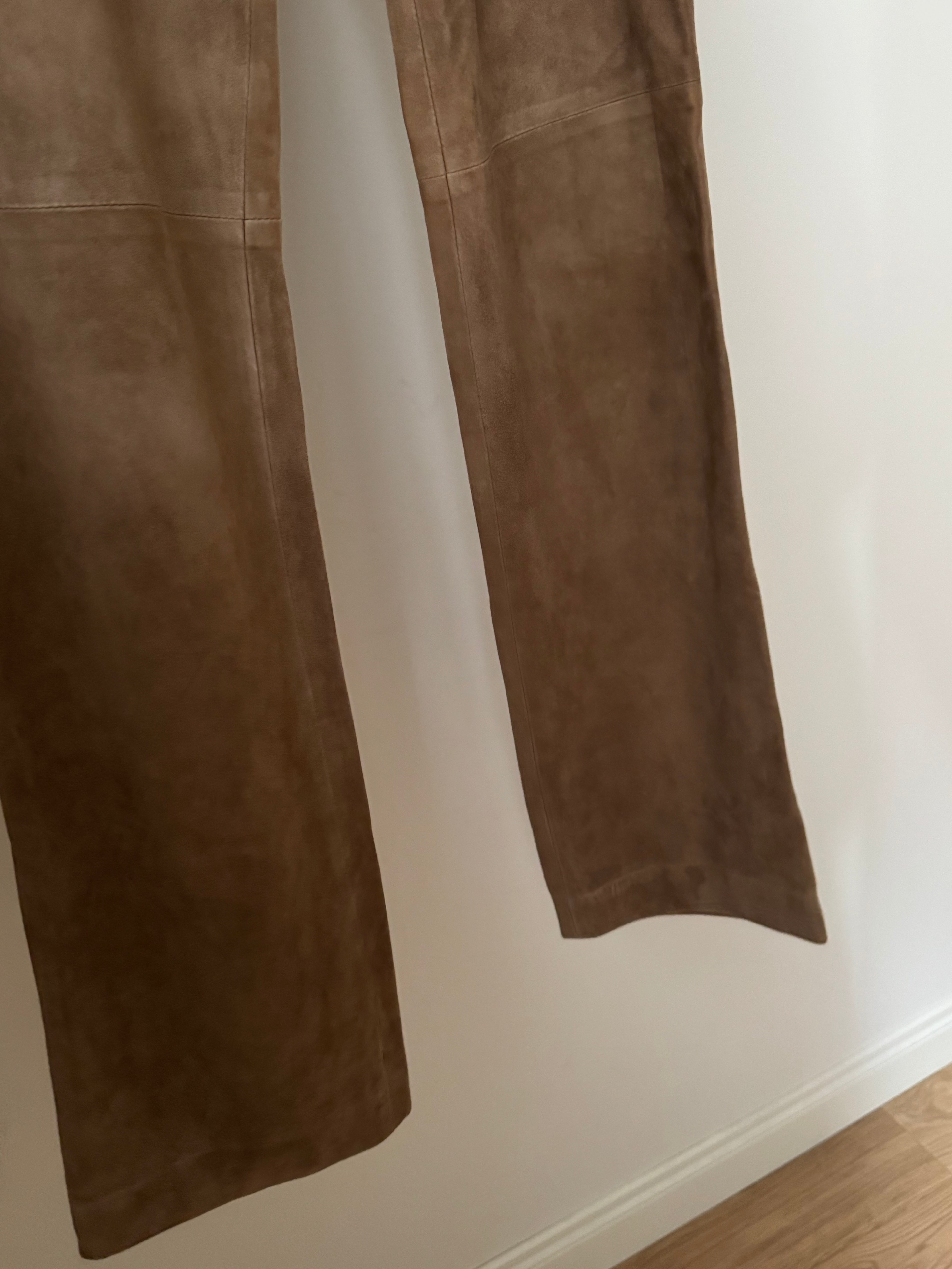 Tod's real suede taupe pants