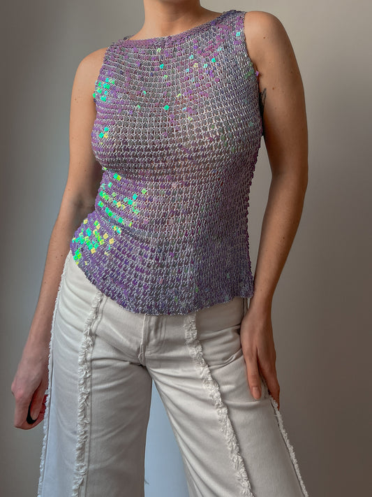 Sequins lilac top