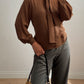 Pure silk brown blouse