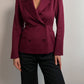 Pure wool bordeaux blazer