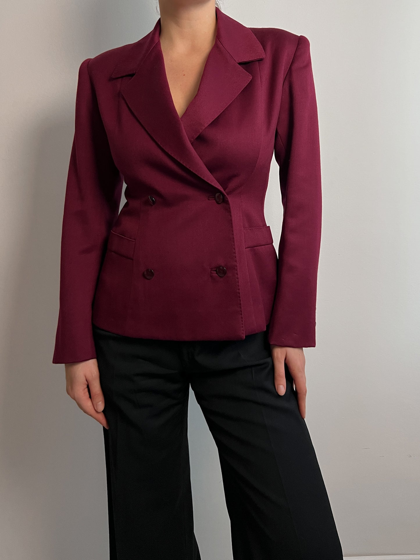 Pure wool bordeaux blazer