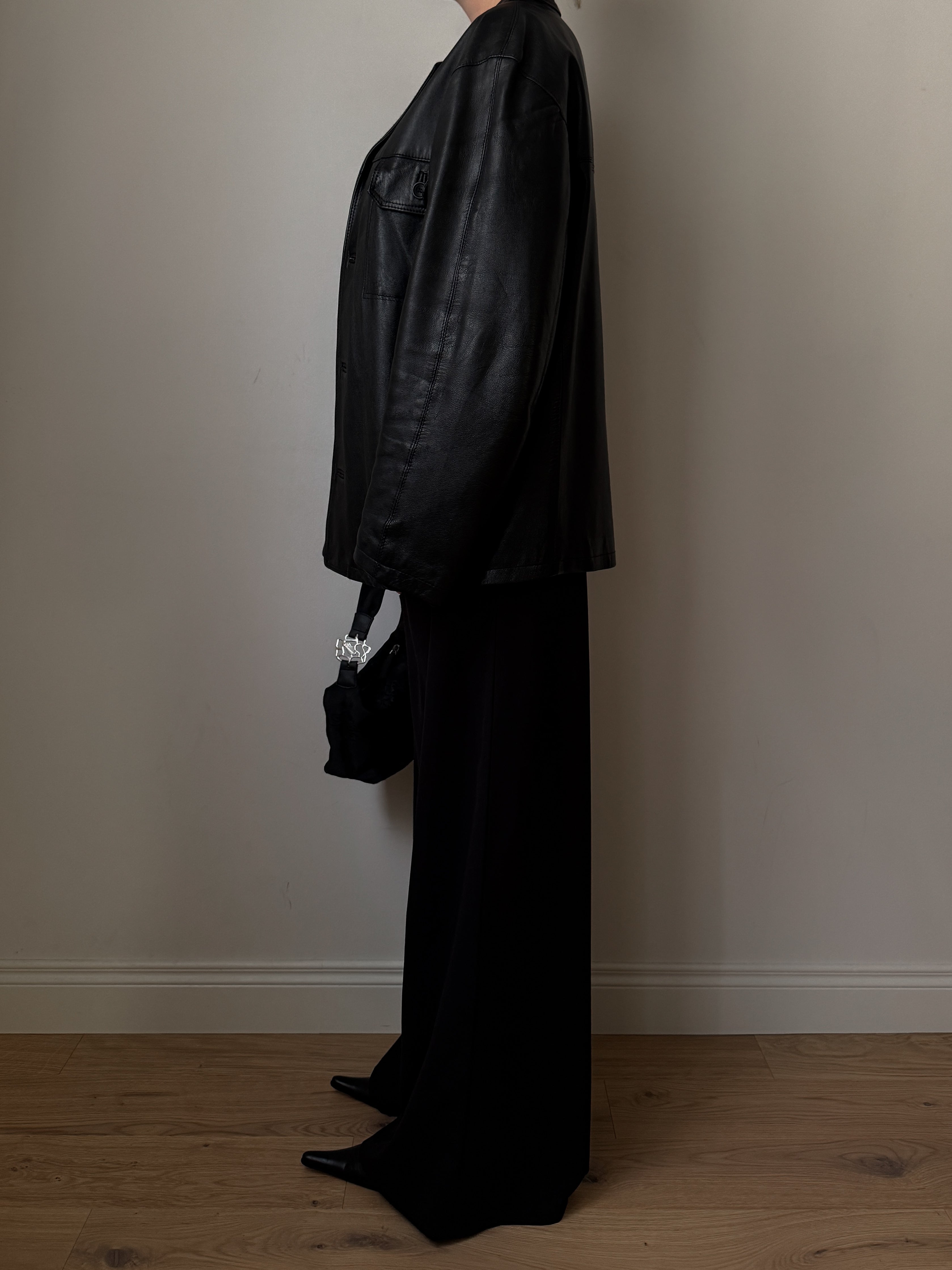 Real leather black jacket