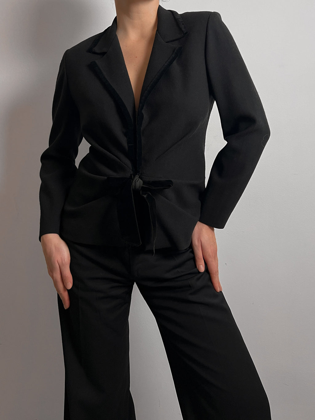 Luisa Spagnoli wool and velvet blazer