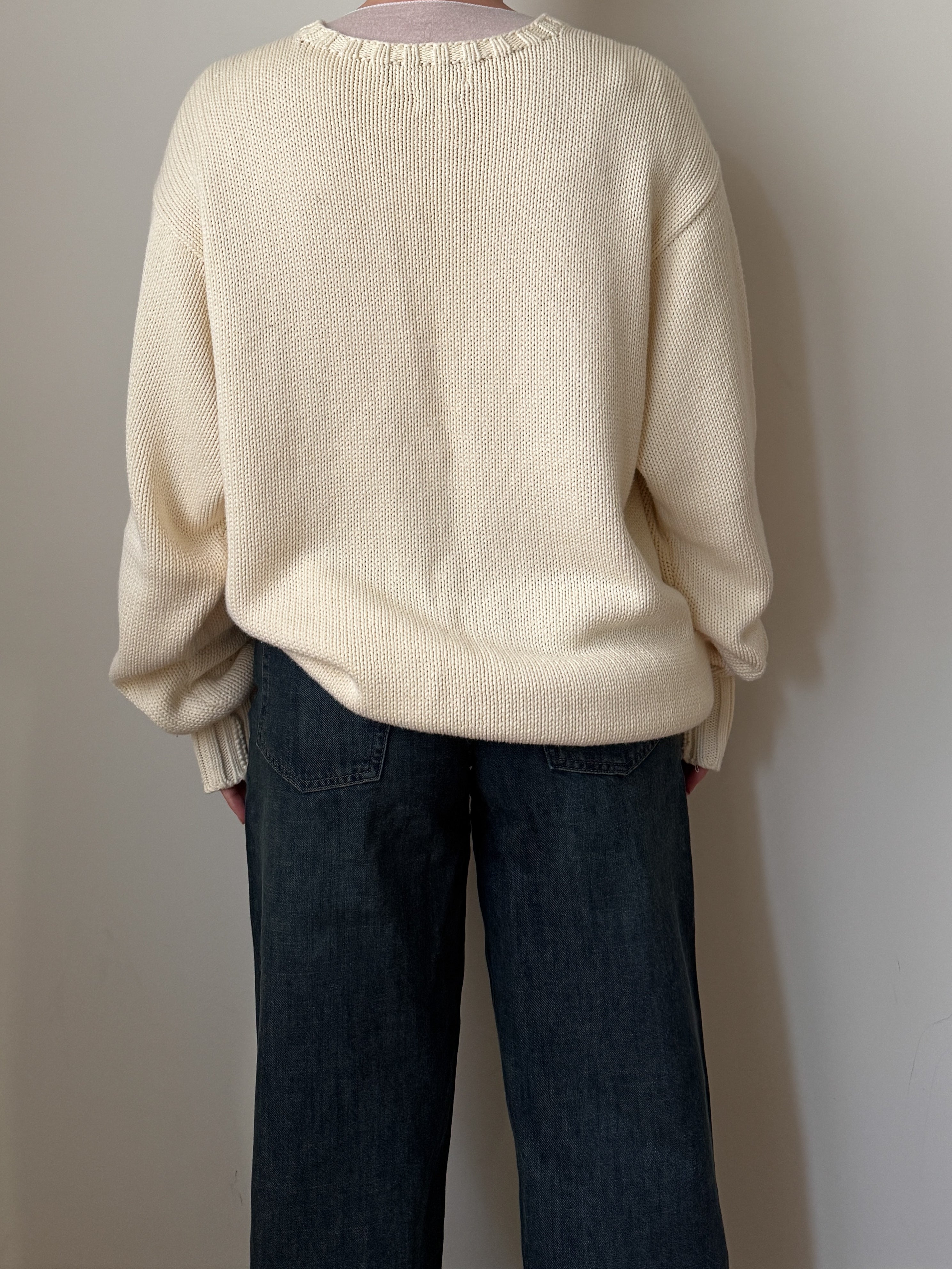 Maglione Polo Ralph Lauren in puro cotone con bandiera