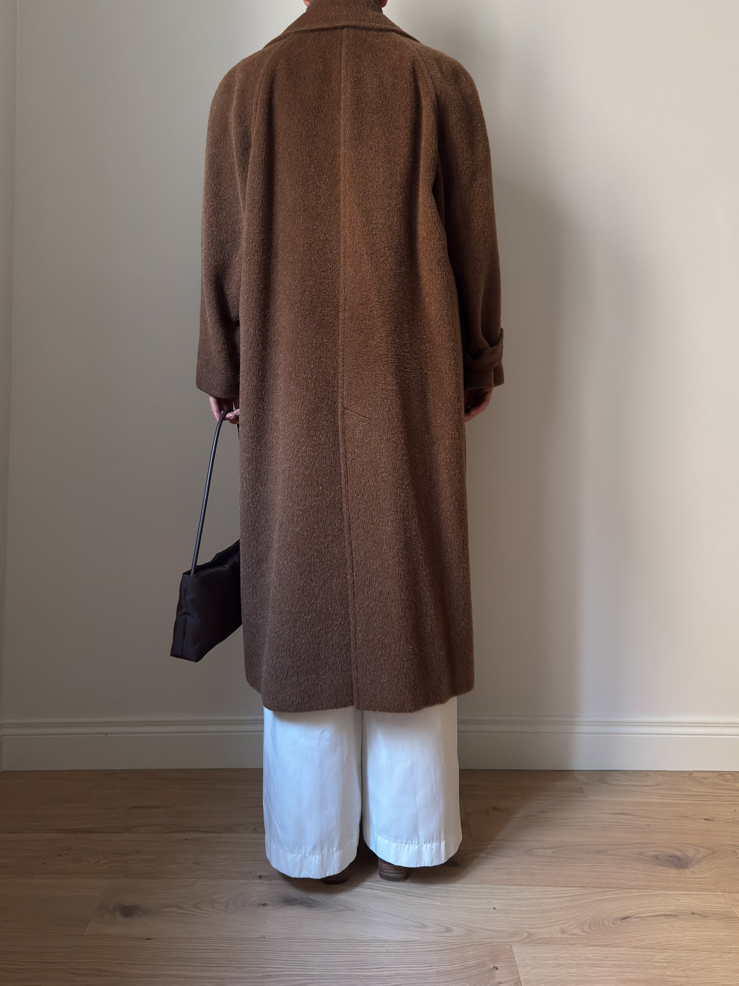 Wool, alpaca and mohair camel coat